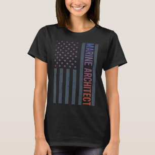 American Flag - Marine Architect T-Shirt