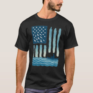 American Flag Marlin – Patriotic Saltwater Fishi T-Shirt