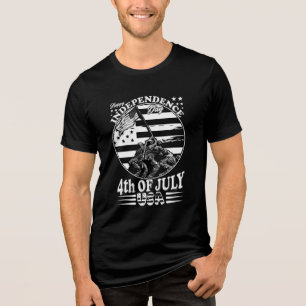 American Flag Memorial Day 4 Of July Tri-Blend Shirt