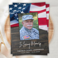 American Flag Memorial Military Photo Funeral