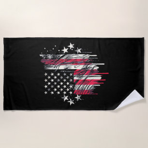 American Flag Mens USA Toddler American Flag 4th o Beach Towel