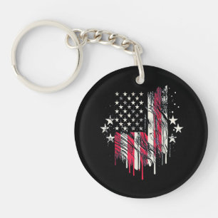 American Flag Mens USA Toddler American Flag 4th o Keychain