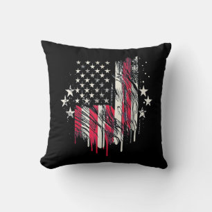 American Flag Mens USA Toddler American Flag 4th o Throw Pillow