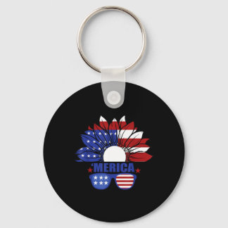 American Flag Merica 4th of July Independence Day Keychain