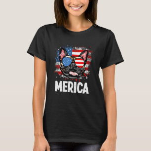 American Flag Merica French Bulldog 4th Of July T-Shirt