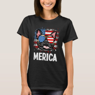 American Flag Merica French Bulldog 4th Of July T-Shirt