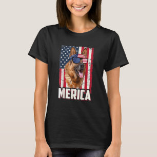 American Flag Merica German Shepherd 4th Of July T-Shirt