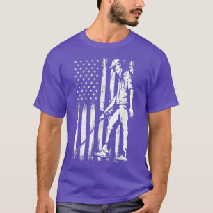 American Flag Metal Detecting 4th Of July Metal De T-Shirt