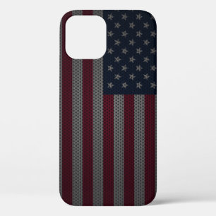 American Flag Metallic Mesh iPhone 12 Pro Case