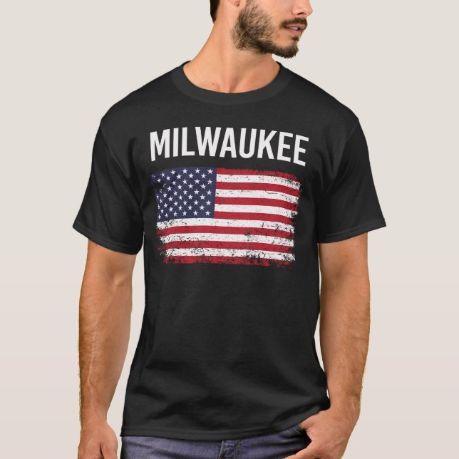 American Flag Milwaukee T-Shirt (Front)