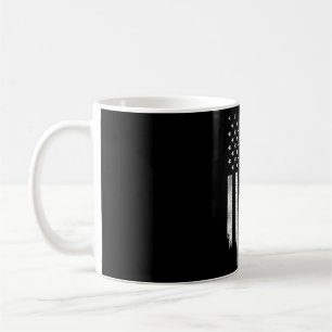 American Flag Model Train Railroad Coffee Mug