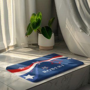 American flag modern design bath mat