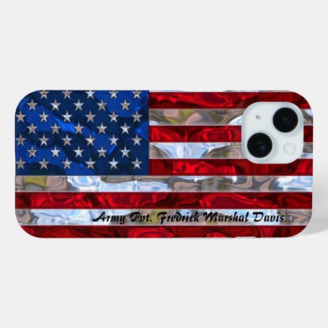 American Flag Monogram  Case-Mate iPhone Case (Back (Horizontal))