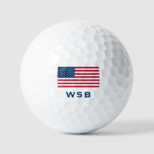 American Flag Monogram Golf Balls