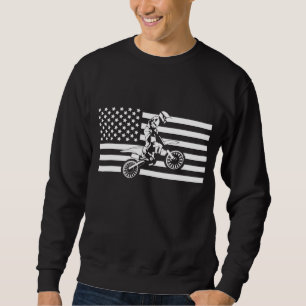 American Flag Motocross Apparel - Motocross Dirt B Sweatshirt