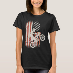 American Flag Motocross Enduro Motocross T-Shirt