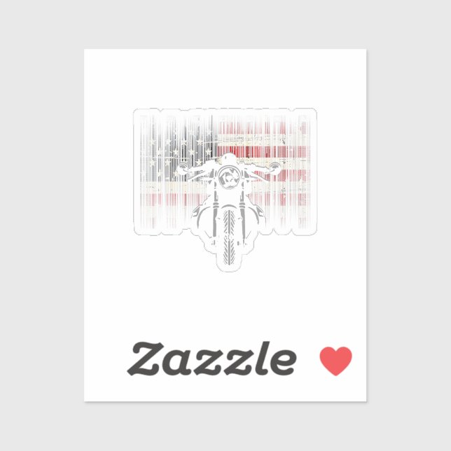 American Flag Motorcycle Freedom (Sheet)