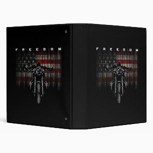 American Flag Motorcycle Freedom Binder