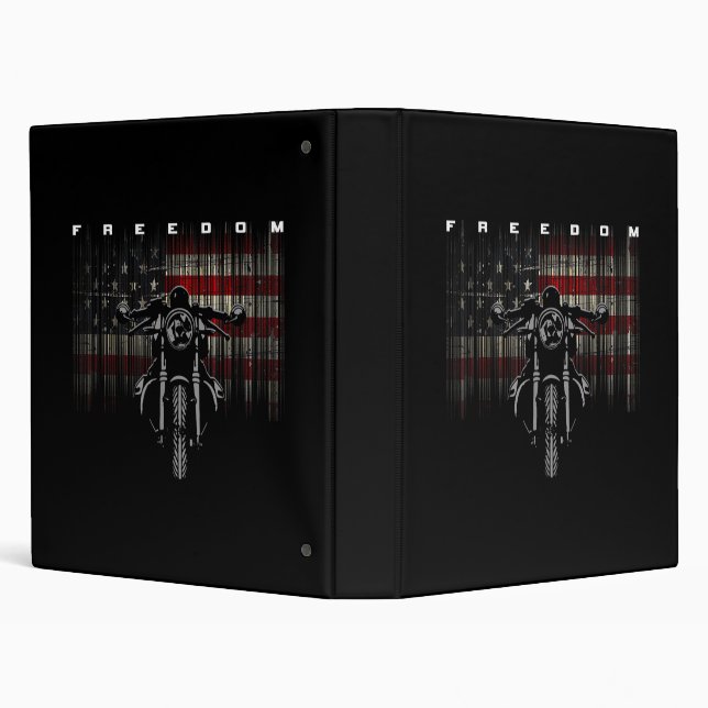 American Flag Motorcycle Freedom Binder (Background)