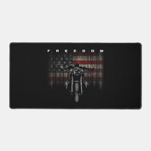 American Flag Motorcycle Freedom Desk Mat
