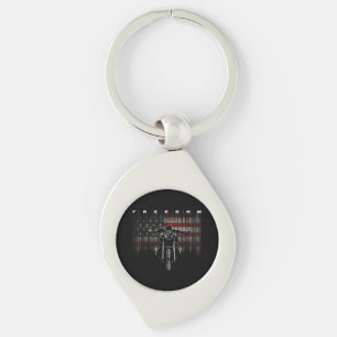 American Flag Motorcycle Freedom Keychain
