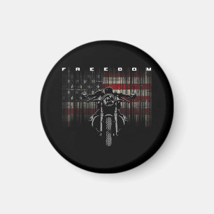 American Flag Motorcycle Freedom Magnet