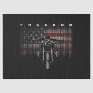 American Flag Motorcycle Freedom Tissue Paper