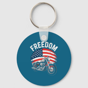 American Flag Motorcycle Keychain