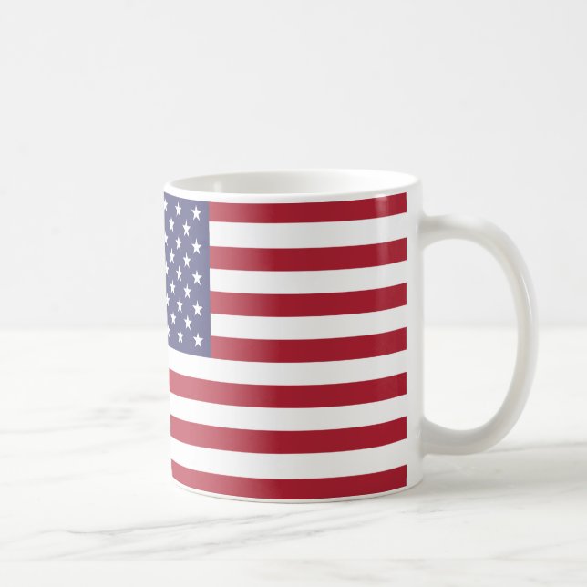 "American Flag Mug - Patriotic Stars and Stripes C (Droite)