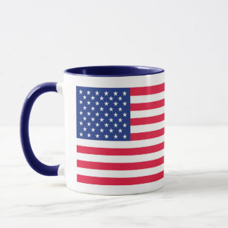 American Flag Mug with blue handle