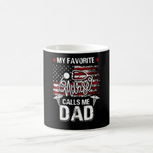 American Flag My Favourite Nurse Calls Me Dad Fath Coffee Mug