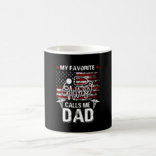 American Flag My Favourite Nurse Calls Me Dad Fath Coffee Mug