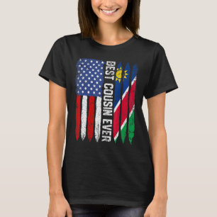 American Flag Namibia Flag Best Cousin Ever Family T-Shirt