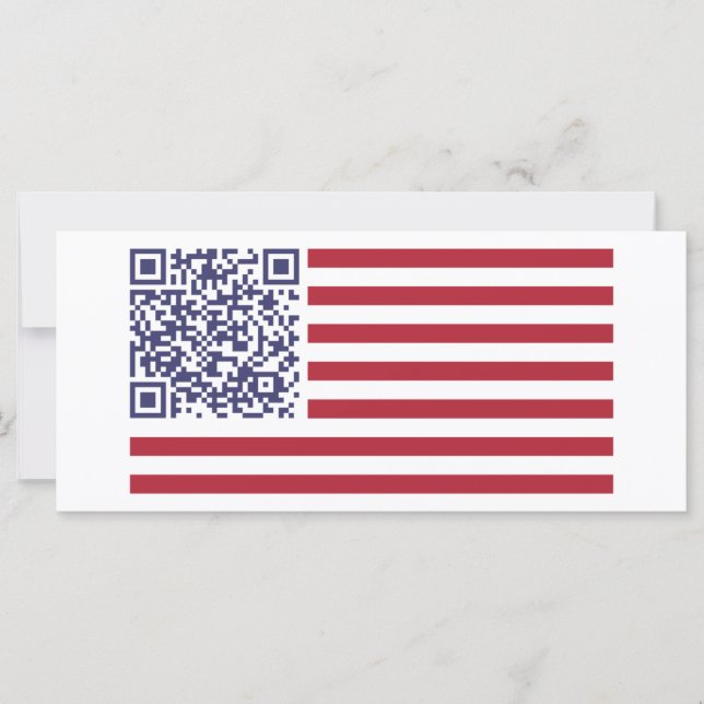 American Flag National Anthem QR Code (Front)