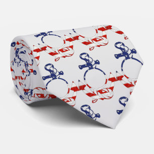 American Flag Nautical Anchor Tie