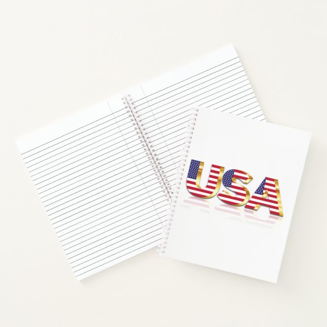American Flag Notebook USA (Inside)