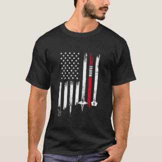 American Flag Nurse Day T-Shirt