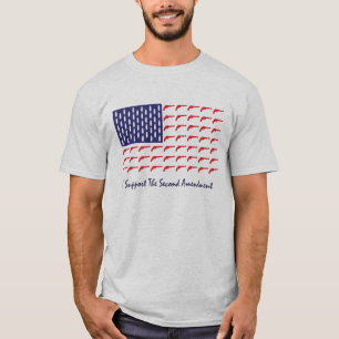 American-Flag-of-Pistol-Guns- T-Shirt