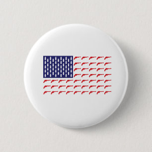 American-Flag-of-Revolver--Guns 2 Inch Round Button