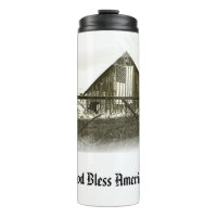 *~* American Flag Old Barn GOD BLESS AMERICA AP16