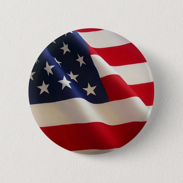 American Flag. Old Glory! 2 Inch Round Button (Front)