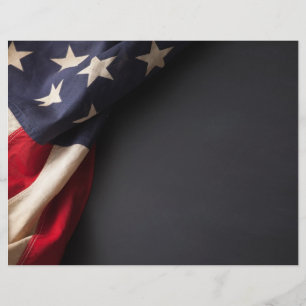 American Flag on a Chalkboard Flyer