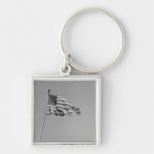 American flag on mast keychain