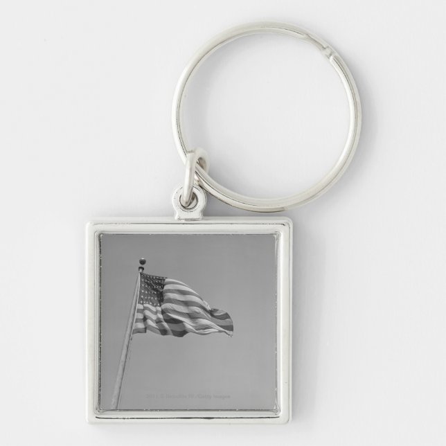 American flag on mast keychain (Front)