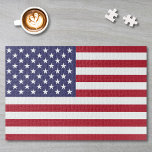 American Flag Or Custom Image Jigsaw Puzzle<br><div class="desc">Customize this design, upload your image and create your personalized Jigsaw Puzzle. You can TRANSFER this DESIGN on other Zazzle products and adjust it to fit most of the Zazzle items. You can also click the CUSTOMIZE button to add, delete or change details like background colour, text, font or some...</div>