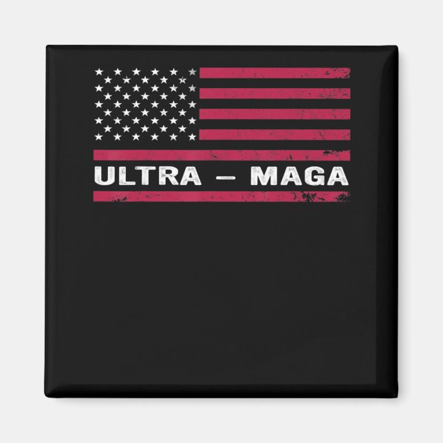 American Flag Outfit Black American Flag Fun Ultra Magnet (Front)