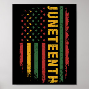 American Flag Pan African Colours For Celebrating Poster