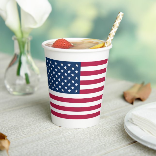 American flag paper cups (Insitu)