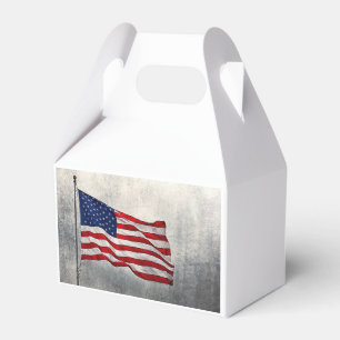 American Flag Paper Favour Box, Gable 4x2.5x5 Favor Box