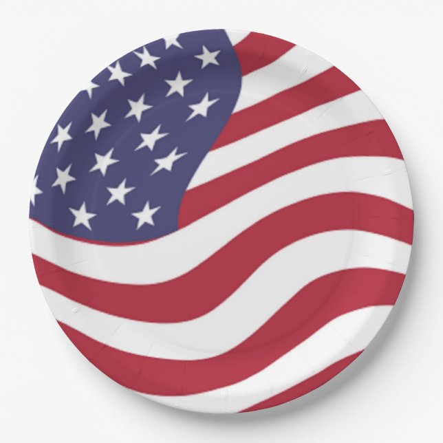 AMERICAN FLAG PAPER PLATE (Front)